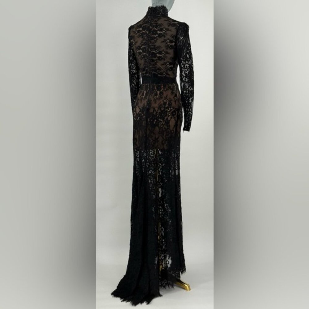 🆕 BRONX & BANCO 🧿 NWOT Eleanor Black Lace Cut Out Gown, Sz XS US 2 - Picture 8 of 16